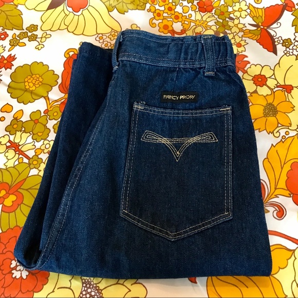 Vintage Denim - NWT ‘70s Fancy Props High Waist Straight Leg Jeans